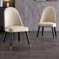 Nordic Glam Style Chair Dining Armless Chairs for Kitchen with Wooden Legs