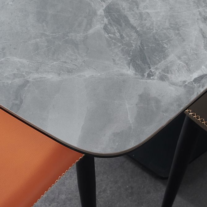 Glanzende grijze glamour eettafel set 1/2/5/7 stukken dinette ingesteld voor thuis