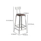 Industrial Coffee Shop Footrest Stools Silver Iron Bar Stool Clearhalo 'Bar Furniture' 'Bar Stools' 'bar_stools' 'furn' 'furn_bar_stools' 'Furniture' 'furniture_bar_stools' 'Kitchen & Dining Furniture' 1200x1200_58434b17-89cd-4284-8ffe-f38436a7842d