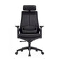 Sedia moderna con braccioli inclusi, sedia girevole, sedia da lavoro ergonomica con schienale alto