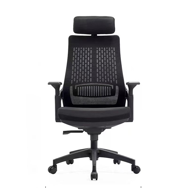 Sedia moderna con braccioli inclusi, sedia girevole, sedia da lavoro ergonomica con schienale alto