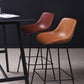 Industrial Leather Distressed Barstool Black Living Room Bar Stool with Bucket Seat Clearhalo 'Bar Furniture' 'Bar Stools' 'bar_stools' 'furniture_bar_stools' 'Kitchen & Dining Furniture' 'kitchen&dining_furn' 'kitchen' 'kitchen_furn' Furniture' 1200x1200_5845f77b-b81a-4fa5-a336-c7847a2b7ff0