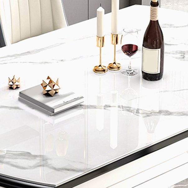 Muebles de piedra de estilo moderno 7/9 piezas 4 patas mesa con silla sin brazo