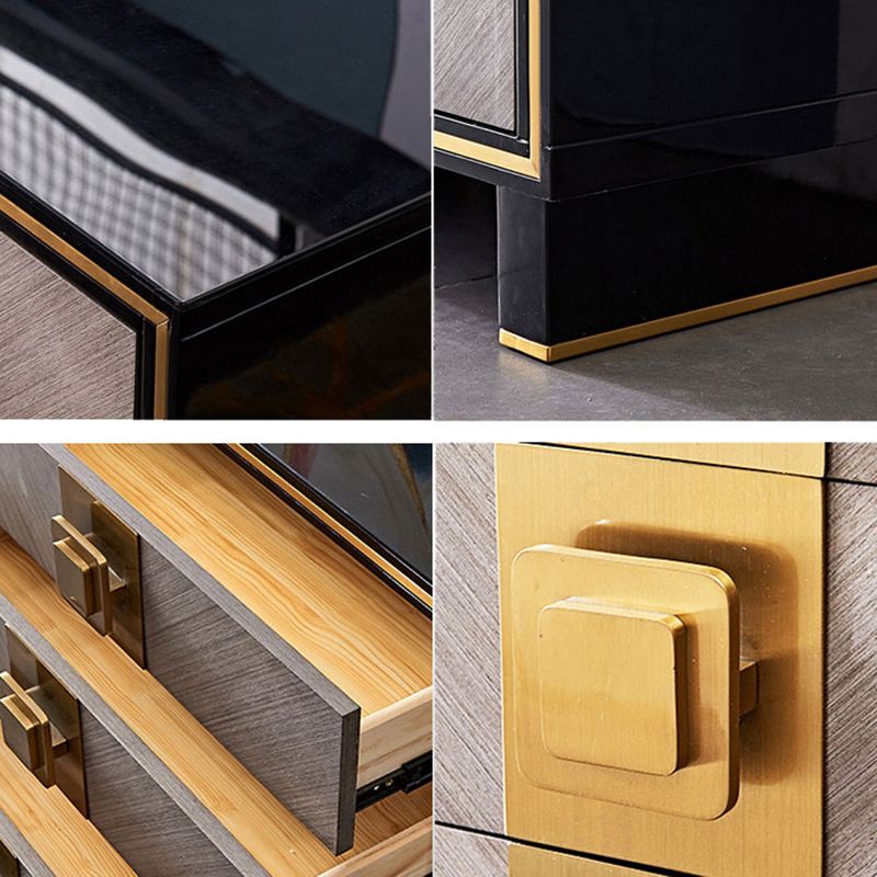 Glam Style Stone TV Stand Enclosed Storage TV Cabinet with 3 Drawers Clearhalo 'furn' 'furn_tv_stands_entertainment_centers' 'Furniture' 'Living Room Furniture' 'TV Stands & Entertainment Centers' 'TV Stands & Media Storage Furniture' 'tv_stands_entertainment_centers' 1200x1200_58468bb8-22df-4efd-a800-fc292994a3b5