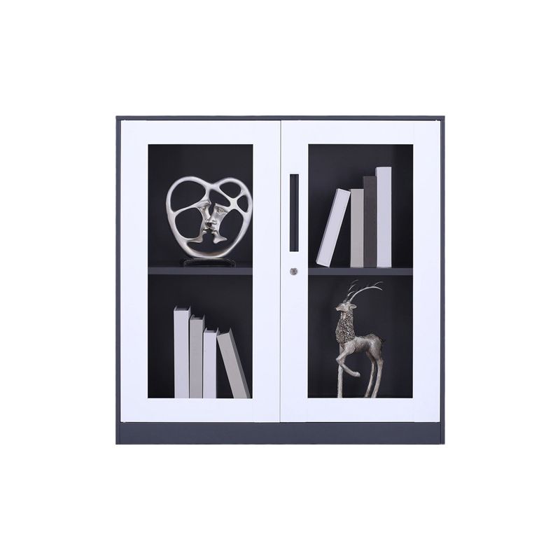 Modern Stainless Steel Bookcase Standard With Doors Shelf for Home Office Clearhalo 'Bookcases' 'furn' 'furn_bookcases' 'Furniture' 'Office Furniture' 1200x1200_5849049b-bebf-4d42-949d-0fa566bd7ecb