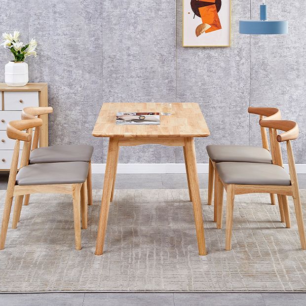 Simplicity Style Solid Wood Dining Table Rectangle and Square Dining Table with 4 Legs Base Clearhalo ' dining_table' 'Dining Tables & Seating' 'Dining Tables' 'furn' 'furn_dining_table' 'Furniture' 'furniture_dining_table' 'Kitchen & Dining Furniture' 'kitchen&dining_furn' 'kitchen' 'kitchen_dining_table' 1200x1200_5849f700-c9c7-47f0-bc45-1f571747719a