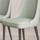Faux Leather Side Chair Glam Parsons Dining Chair with Gold Legs Clearhalo 'Dining Chairs' 'Dining Tables & Seating' 'dining_chair' 'furn' 'furn_dining_chair' 'Furniture' 'Kitchen & Dining Furniture' 1200x1200_584a661c-1c95-4e0f-8977-dc7d07d715b2