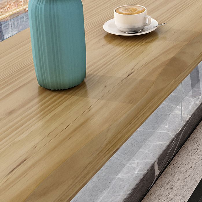 Solid Wood Indoor Counter Height Dining Table Specialty Trestle Patio Bar Table in Natural Clearhalo 'Bar Furniture' 'Bar Tables' 'bar_tables' 'furn' 'furn_bar_tables' 'Furniture' 'furniture_bar_tables' 'Kitchen & Dining Furniture' 'kitchen&dining_furn' 'kitchen' 1200x1200_584bd533-d542-44d7-909a-aef3a63cecaf