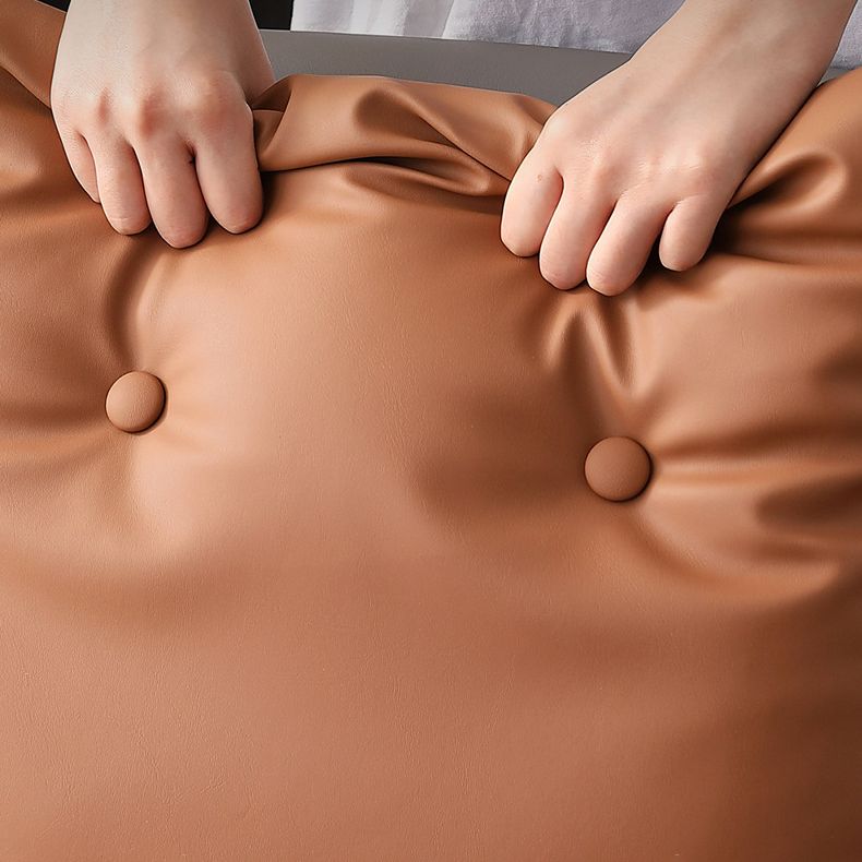 Industrial Style Leather Dining Chairs Upholstered Solid Back Armless Chairs Clearhalo ' kitchen&dining_furn' 'Dining Chairs' 'Dining Tables & Seating' 'dining_chair' 'furn' 'furn_dining_chair' 'Furniture' 'furniture_dining_chair' 'Kitchen & Dining Furniture' 'kitchen' 1200x1200_584cbbec-9a06-4e5e-877d-95cf35f48329