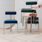 Glam – chaise de salle à manger en velours, mobilier d'appoint à dossier ouvert, finition mate pour l'intérieur