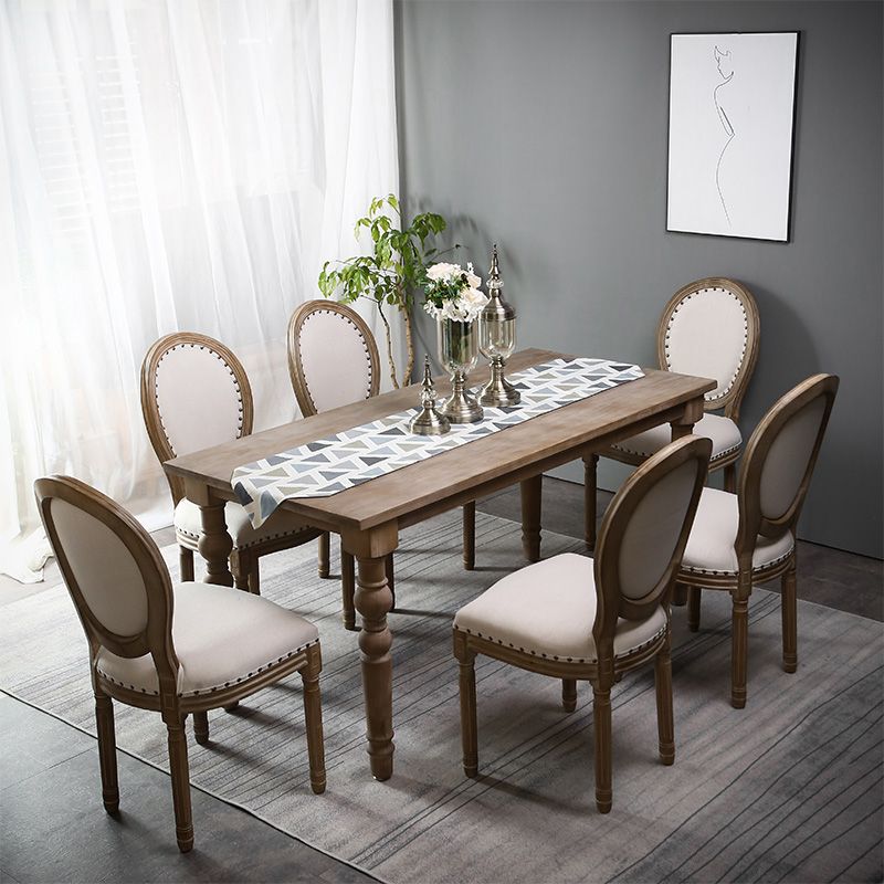 Rectangle Dining Site Table Mid-Century Style Solid Wood Dinner Table with 4 Legs Clearhalo ' dining_table' 'Dining Tables & Seating' 'Dining Tables' 'furn' 'furn_dining_table' 'Furniture' 'furniture_dining_table' 'Kitchen & Dining Furniture' 'kitchen&dining_furn' 'kitchen' 'kitchen_dining_table' 1200x1200_584e51a9-c76d-415b-b845-3282672d6930