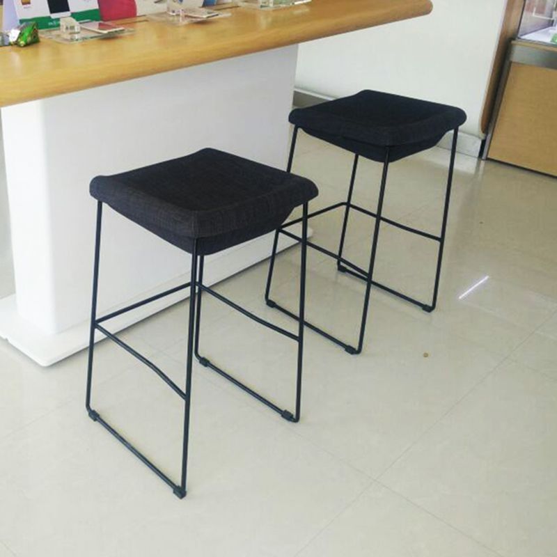 Industrial Style Barstool Indoor Metal Black 4 Legs Bar Stool for Restaurant Clearhalo 'Bar Furniture' 'Bar Stools' 'bar_stools' 'furn' 'furn_bar_stools' 'furniture_bar_stools' 'Kitchen & Dining Furniture' 'kitchen&dining_furn' 'kitchen' 'kitchen_furn' Furniture' 1200x1200_585045b0-5901-4c2c-a71b-9aac9ad4e2d8