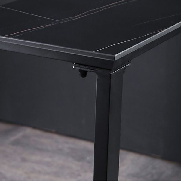 Industrial Rectangle Top Counter Table Stone Top 42-inch Height Table for Coffee Shop Clearhalo 'Bar Furniture' 'Bar Tables' 'bar_tables' 'furn' 'furn_bar_tables' 'Furniture' 'furniture_bar_tables' 'Kitchen & Dining Furniture' 1200x1200_58505e27-6def-47dc-9145-68882cb8d4d0