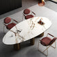 Metal Traditional Luxury Oval Dining Table Sintered Stone Table for Kitchen and Dining Room Clearhalo ' dining_table' 'Dining Tables & Seating' 'Dining Tables' 'furn' 'furn_dining_table' 'Furniture' 'furniture_dining_table' 'Kitchen & Dining Furniture' 'kitchen&dining_furn' 'kitchen' 'kitchen_dining_table' 1200x1200_58540a7d-8ea1-401c-bcb3-35987e048baf