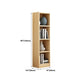 Modern Closed Back Bookshelf Engineered Wood Shelf Bookcase for Study Room