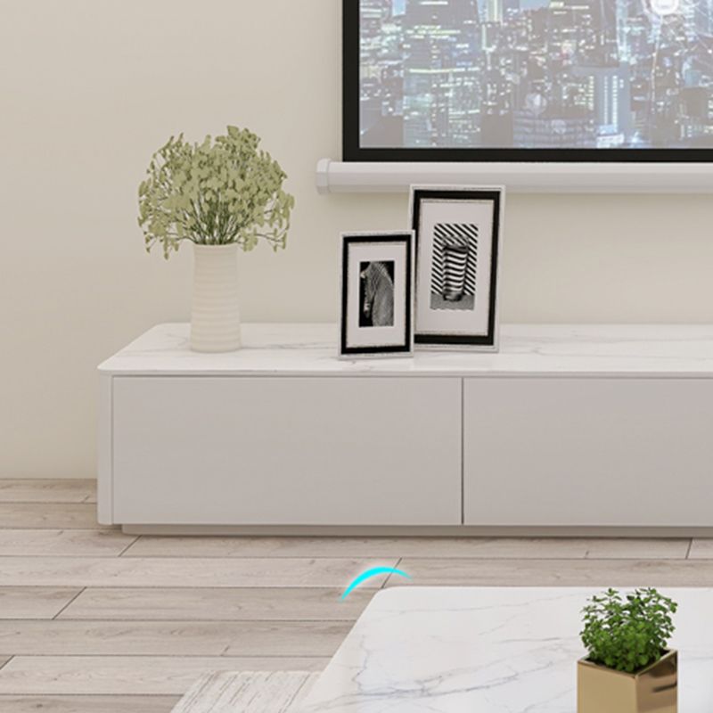 Console TV contemporanea TV White TV con cassetti per soggiorno