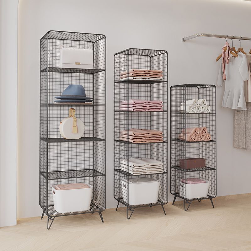 Bibliothèque d'étagère glamour fermé étagère de livre en métal pour le bureau à domicile