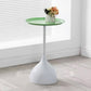 Table de métal ronde de style moderne médiéval avec table d'appoint de base de piédestal