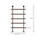 Metal and Wooden Shelf Bookcase Wall Mounted Shelves Included Bookshelf for Home