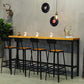 Solid Wood and Metal Pub Bar Table Industrial Rectangle Counter Wine Table Clearhalo 'Bar Furniture' 'Bar Tables' 'bar_tables' 'furn' 'furn_bar_tables' 'Furniture' 'furniture_bar_tables' 'Kitchen & Dining Furniture' 1200x1200_585d15f1-0a9a-4b62-9d4d-9c548429c78a