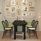 Modern Style Dining Table Solid Wood Dining Room Table in Black