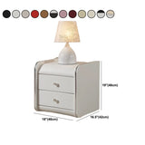 Faux Wood Accent Table Nightstand Contemporary Night Table with Drawers