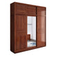 Armoire de style contemporain Armoire en bois massif placard de garde-robe avec portes et tiroir