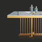 Glam Dining Stone Table Dining Rectangle Table with Metal Legs for Home Use Clearhalo 'Dining Tables & Seating' 'Dining Tables' 'dining_table' 'furn' 'furn_dining_table' 'Furniture' 'Kitchen & Dining Furniture' 1200x1200_5860b465-07d2-4249-9a13-97873f0a6ffa