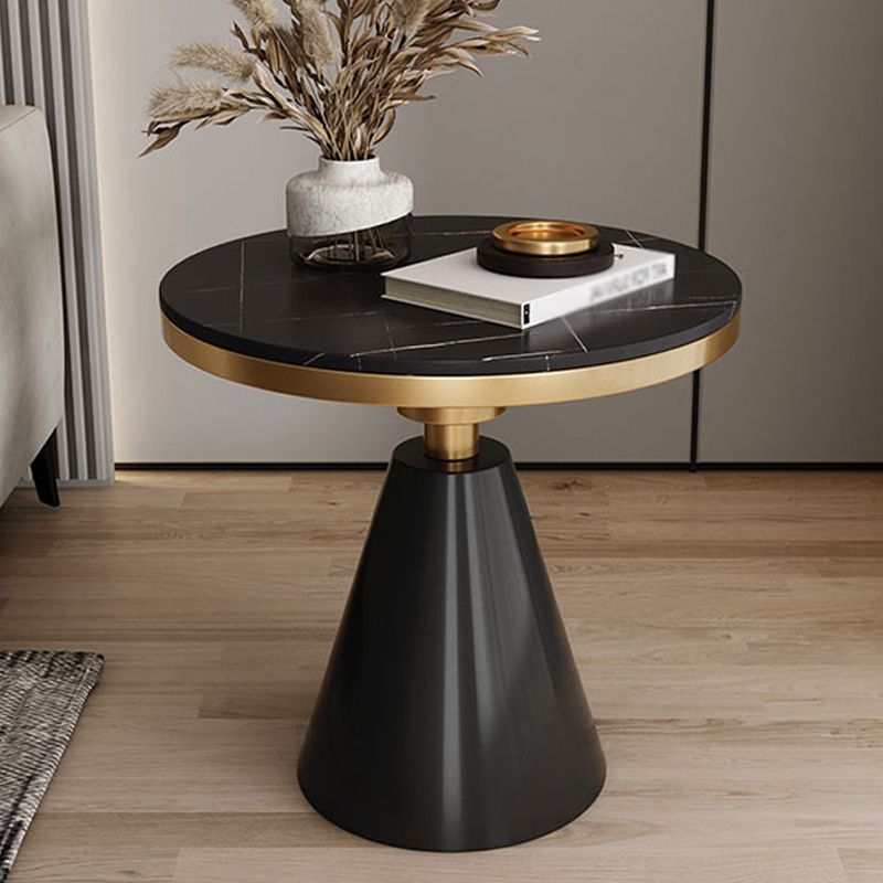 Contemporary Style Round Side End Table Metal Frame Side Table Clearhalo 'Coffee & Accent Tables' 'End & Side Tables' 'end_side_table' 'end_side_tables' 'furn' 'furn_end_side_tables' 'Furniture' 'furniture_end_side_table' 'Living Room Furniture' 1200x1200_58617494-98f3-4e62-9c1b-110356c46adb