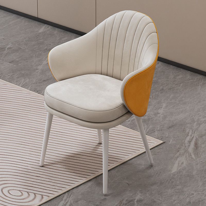 Comedor moderno silla parsons silla de brazo tapizado de terciopelo