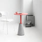 Lacquer Concrete Modernistic Table Round Side End Table for Living Room