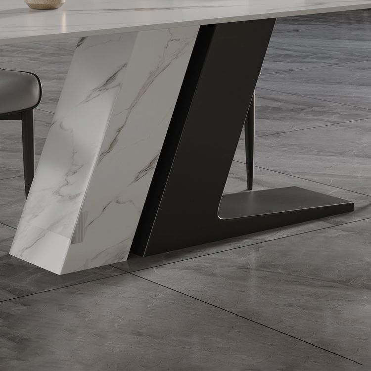 Modern Stainless Steel Dinette Set 1/2/5/7 Pieces Sintered Stone Top Dining Table Set Clearhalo 'Dining Room Sets' 'Dining Tables & Seating' 'dining_room_set' 'furn' 'furn_dining_room_set' 'Furniture' 'furniture_dining_room_set' 'Kitchen & Dining Furniture' 1200x1200_5862d6a7-e5ec-4b7c-a4e1-2f77a62c7d69