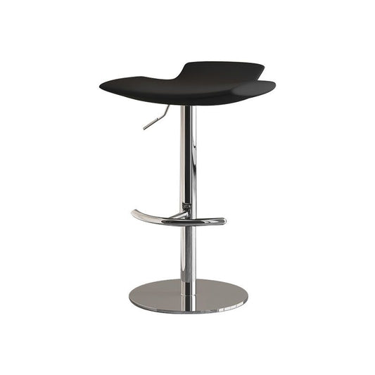 Adjustable Armless Swivel Barstools Saddle Seat Bar Stool with Chrome Base