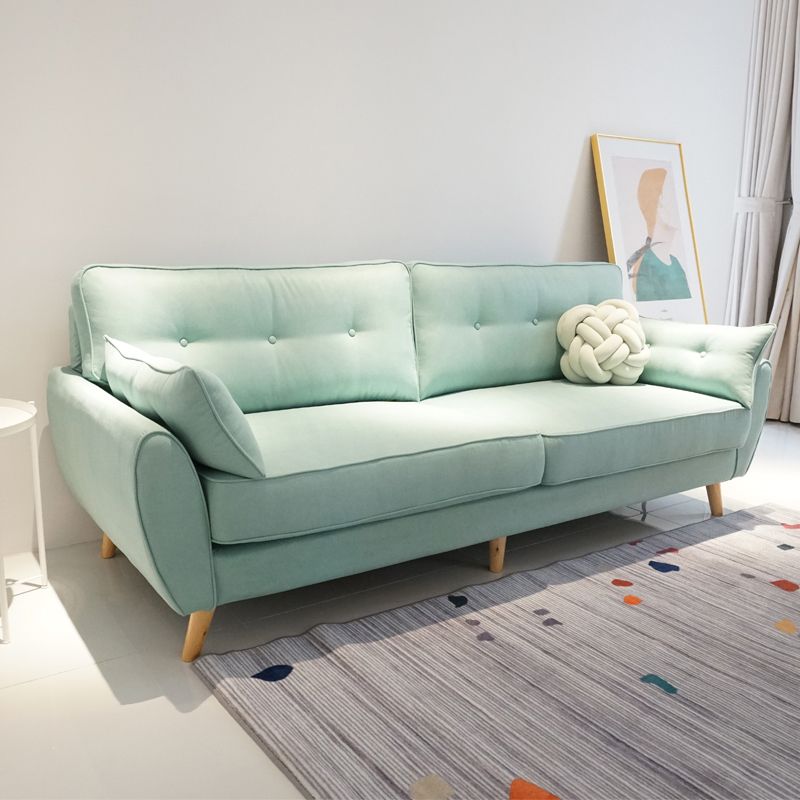 Divano standard contemporaneo set di divano braccio svasato con cuscini