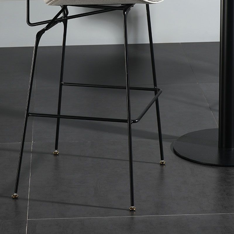 Industrial Footrest Low Back Barstool Matte Finish Leather Milk Tea Shop Stool Clearhalo 'Bar Furniture' 'Bar Stools' 'bar_stools' 'furn' 'furn_bar_stools' 'Furniture' 'furniture_bar_stools' 'Kitchen & Dining Furniture' 1200x1200_586cea0c-fa7d-48e1-82d3-a8a4808f616f