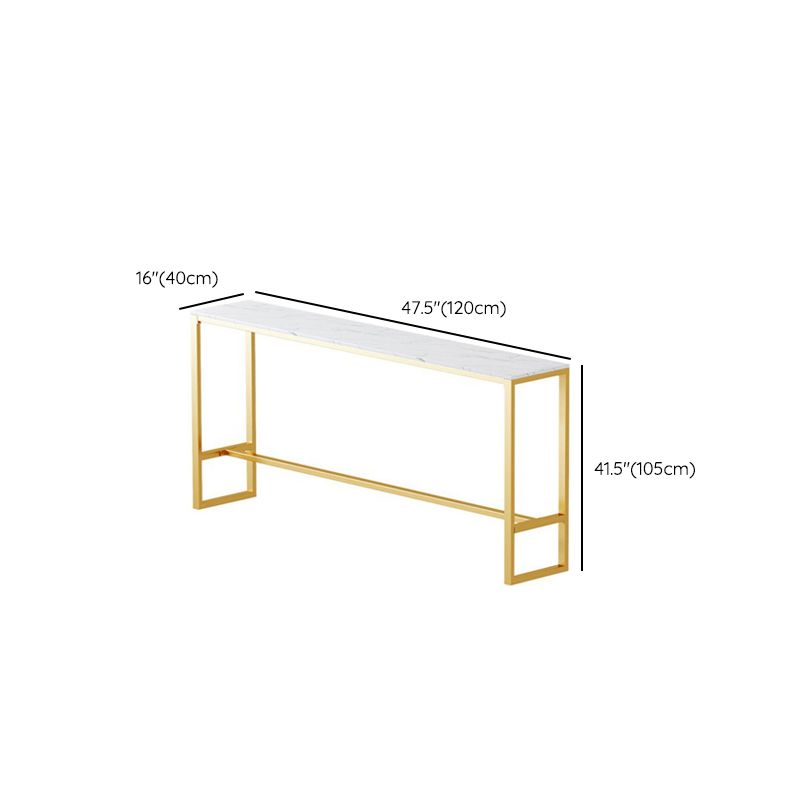 Juego de mesa de bar Glam de 1/2/3 piezas, mesa de bar rectangular con taburetes altos de metal