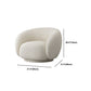 Velvet Tuxedo Arm Curved Sofa White Contemporary Sofa for Apartment
