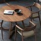 Pine Solid Wood Dining Table Brown Round Table for Dining Room