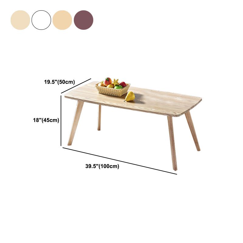 4 Legs 1 Coffee Table Modern Rectangular Solid Wood Coffee Table Clearhalo 'Coffee & Accent Tables' 'Coffee Tables' 'coffee_tables' 'furn' 'furn_coffee_tables' 'Furniture' 'Living Room Furniture' 1200x1200_586e678c-4bbb-43ee-aeef-2699bc4c1d54