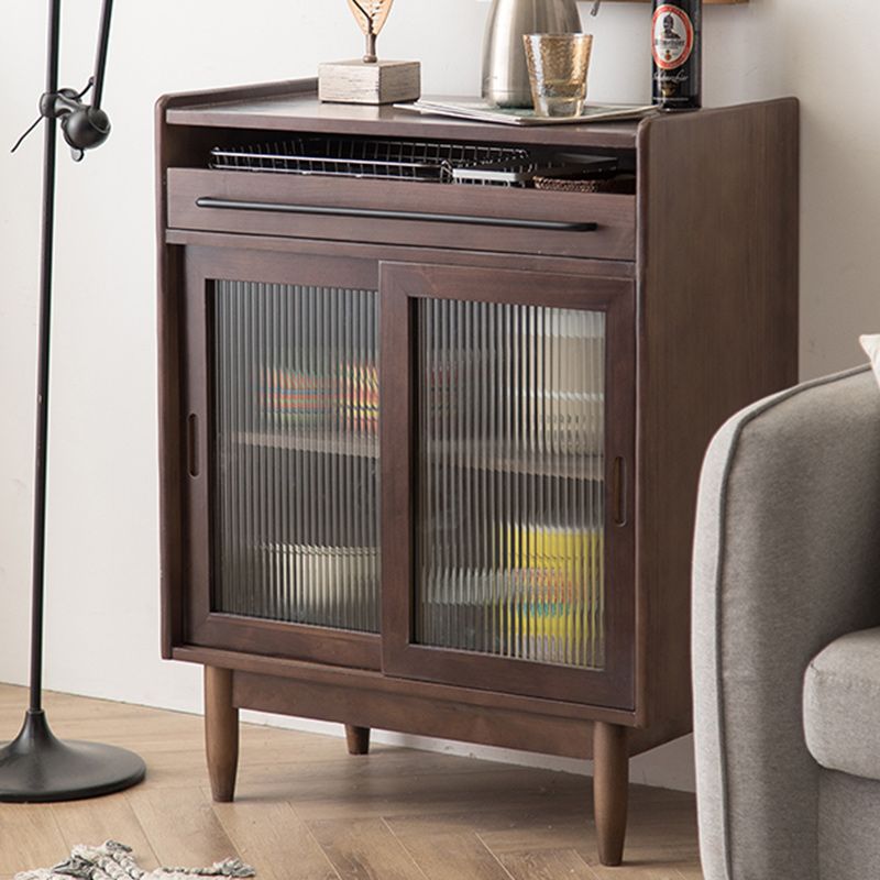 Pine à bois massif buffet buffet moderne serveur de restauration pour le salon