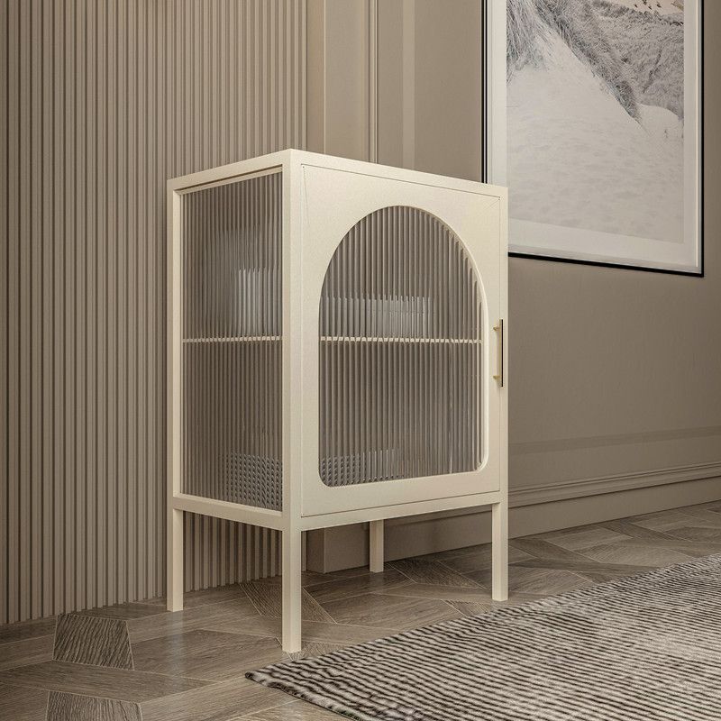 Servidor de marco de metal de estar servidor de comedor de puertas de vidrio de cocina