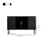 Sideboard -Glastüren im Glam -Stil Steinseitenbrett mit Schränken