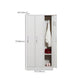 White Colour Wardrobe Contemporary Steel Home Wardrobe Closet with Lock