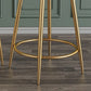 Glam Round Bar and Counter Stool Metal Low Back Stool with 4 Legs Clearhalo 'Bar Furniture' 'Bar Stools' 'bar_stools' 'furn' 'furn_bar_stools' 'Furniture' 'furniture_bar_stools' 'Kitchen & Dining Furniture' 1200x1200_587279ef-c714-451b-8fca-8baca4cf71f8