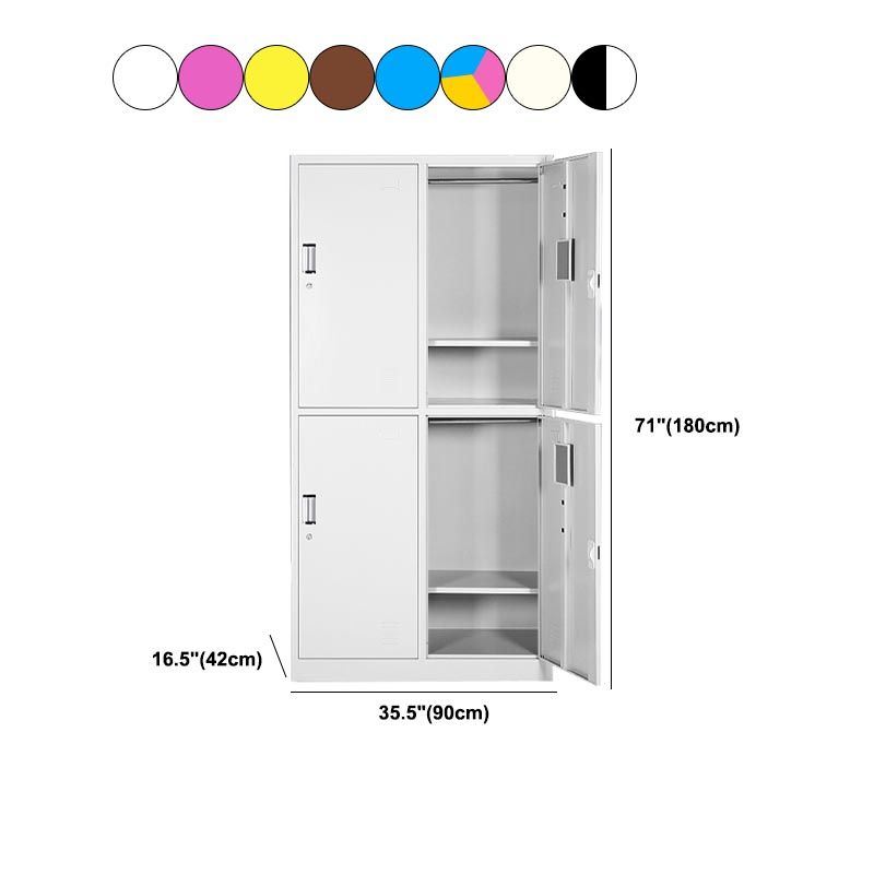 Kleiderschrank des zeitgenössischen Stils Metal Home Garderobe Closet mit Schloss