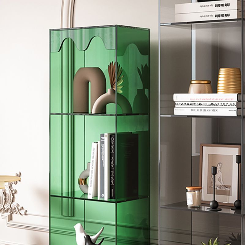 Contemporary Closed Back Standard Bookshelf Acrylic Bookcase for Study Room Clearhalo 'Bookcases' 'furn' 'furn_bookcases' 'Furniture' 'Office Furniture' 1200x1200_58749b90-f215-41c2-b965-822e3b892f4f