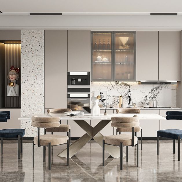 Contemporary Style Metal Dining Chairs Armless Dining Chairs for Kitchen Clearhalo ' kitchen&dining_furn' 'Dining Chairs' 'Dining Tables & Seating' 'dining_chair' 'furn' 'furn_dining_chair' 'Furniture' 'furniture_dining_chair' 'Kitchen & Dining Furniture' 'kitchen' 1200x1200_5876dc52-33c0-4fb6-8ca2-e6d4314d2af3