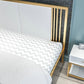 Glam Open-Frame Bed Foam Rectangular Standard Bed with Custom Gold Leg