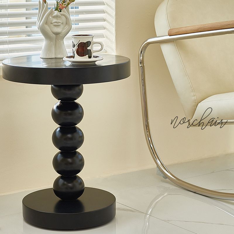 Mesa de altura contemporánea pedestal de madera maciza mesa de estar redonda de la sala de estar