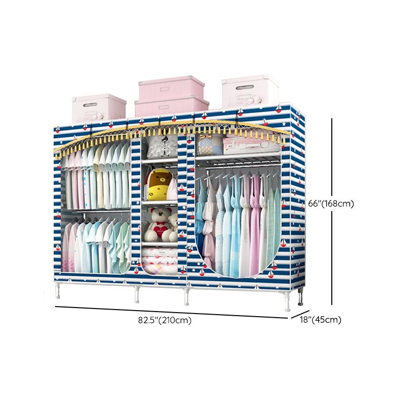 Placard de garde-robe à 3 portes de style contemporain avec jambes